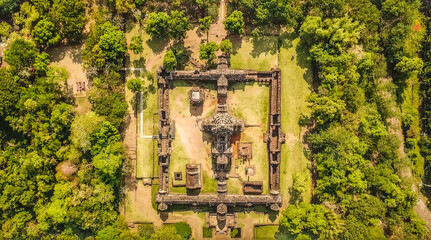 Phanom Rung historical Park aerial view in Buriram, Thailand