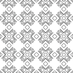 Geometric vector pattern with Black and white colors. abstract ornament for wallpapers and backgrounds.