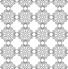 Geometric vector pattern with Black and white colors. abstract ornament for wallpapers and backgrounds.