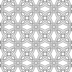 Geometric vector pattern with Black and white colors. abstract ornament for wallpapers and backgrounds.