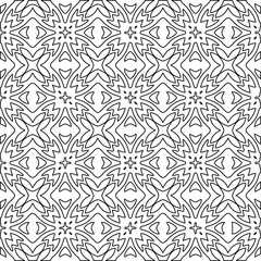 Geometric vector pattern with Black and white colors. abstract ornament for wallpapers and backgrounds.