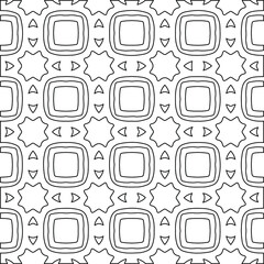 Geometric vector pattern with Black and white colors. abstract ornament for wallpapers and backgrounds.