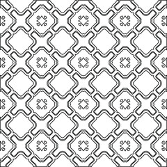 Geometric vector pattern with Black and white colors. Seamless abstract ornament for wallpapers and backgrounds.