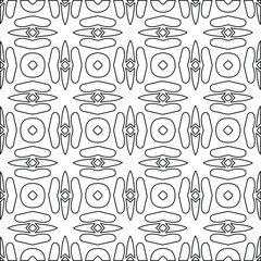 Geometric vector pattern with Black and white colors. Seamless abstract ornament for wallpapers and backgrounds.