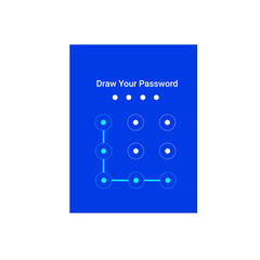 vector illustration draw your password