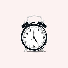 Graphic alarm clock vector icon for your design
