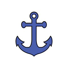 Graphic anchor vector icon for your design