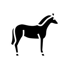 horse animal glyph icon vector. horse animal sign. isolated contour symbol black illustration