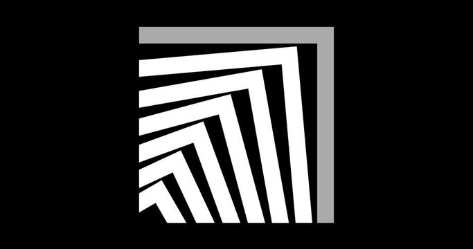minimal black logo of geometric shapes located at different angles