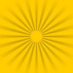 Warm Yellow Square Sunburst Vector