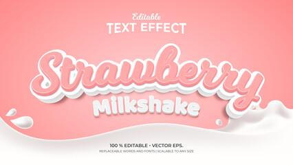 Strawberry 3d Style Editable Text Effects Template