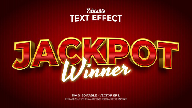Jackpot Winner 3d Style Editable Text Effects Template