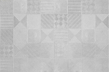 Pattern of gray or silver tiles texture background