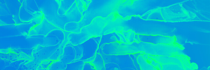Fototapeta na wymiar Ocean Ethereal Ink. Blue China Canvas. Swimming
