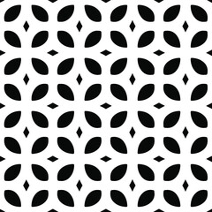 Geometric vector pattern with Black and white colors. Seamless abstract ornament for wallpapers and backgrounds.