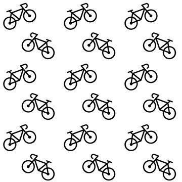 PATTERN BICYCLE ICON ISOLATED, BLACK WITH WHITE BACKGROUND