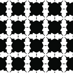 Geometric vector pattern with Black and white colors. Seamless abstract ornament for wallpapers and backgrounds.