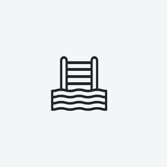 Obraz premium Swimming vector icon