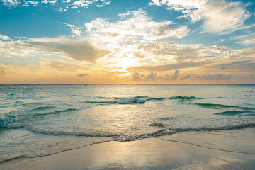 Fototapeta premium Paradise beach in Punta Norte, Isla Mujeres, Mexico