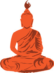 Lord Buddha statue illustration 