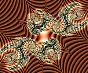 Computer generated abstract colorful fractal artwork
