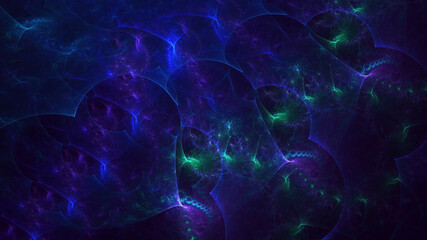 3D rendering abstract multicolor fractal light background