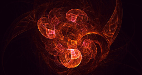 Fototapeta premium 3D rendering abstract multicolor fractal light background