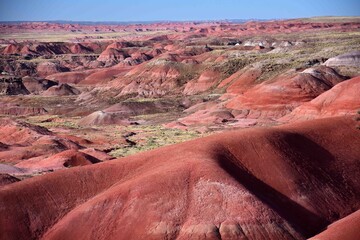 colorful badland hills in the painted desert, petrified national forest, near holbrook, arizona	