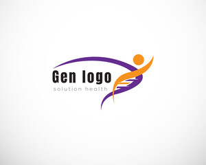 Fototapeta na wymiar gen logo creative design health logo simple