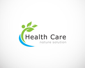 Fototapeta premium health care logo nature creative design symbol template