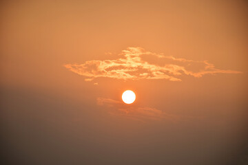 Sunset sky for background at evening