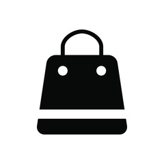 Shopping bag icon vector graphic illustration