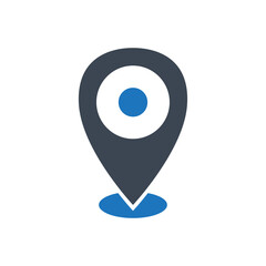 Pin location icon vector graphic illustration