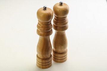 Wooden pepper and salt mill