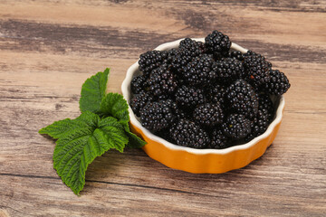 Sweet tasty ripe Blackberry heap