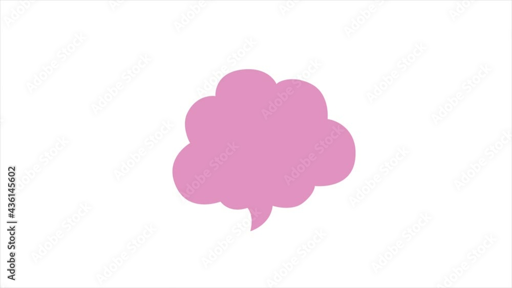 Poster a simple pink bubble popping up for you message or text