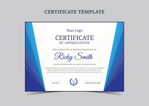 Certificate of Appreciation template, Certificate of achievement template, awards diploma template, Certificate of completition template