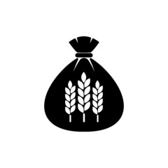 Wheat sack icon for web design isolated on white background
