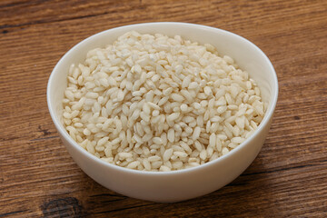 Raw arborio rice for Risotto