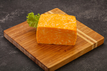 Marble cheese brick over board