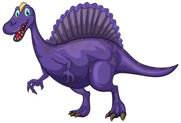 A Spinosaurus dinosaur cartoon character