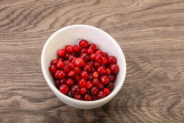 Sweet and tasty cranberry in the bowl