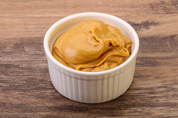 Peanut butter in the bowl