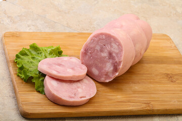 Natural ham with two slices