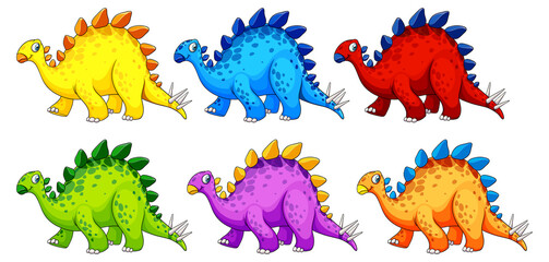 A stegosaurus dinosaur cartoon character