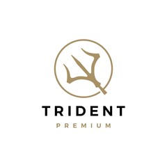 trident logo vector icon illustration
