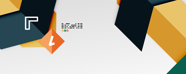 Shiny color triangles and geometric shapes vector abstract background