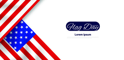 Happy Flag day united states waving flag design vector illustration.
