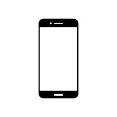 Smartphone vector icon. Phone is black and white background. Vector EPS 10.