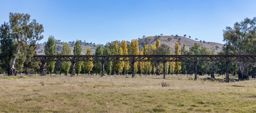Gundagai Railway Bridge, NSW - a wonderful example of an early engineering solution to crossing the Murrumbidgee River & a major flood plain.